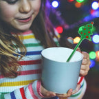 30 Pcs Christmas Drink Stirrers Xmas Stir Stick Holiday Coffee Swizzle Stick Reusable Plastic Hot Cocoa Bar Chocolate Decoration Cocktail Mixer(Christmas Tree,Green)