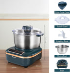 Electric Dough Maker with Ferment Function, 5L(4.5QT) Dough Mixer Machine with Stainless Steel Bowl, Flour Kneading Machine for Pizza Bread,onion green