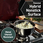 HexClad Hybrid Nonstick 6-Piece Pot Set with 2 Silicone Trivets, 2, 3, and 8-Quart Pots with Tempered Glass Lids, Stay-Cool Handles, Dishwasher-Friendly, Induction Ready, Compatible with All Cooktops