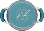 Rachael Ray Cucina Hard Porcelain Enamel Nonstick Multi-Pot / Steamer Set, 3-Quart, Agave Blue - 16799