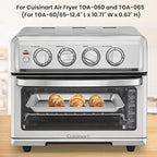 2 PCS Stainless Steel Baking Tray Pan Compatible with Cuisinart Toaster Oven Tray,Suitable for Cuisinart Air Fryer TOA-060 and TOA-065, Cookie & Bread Baking Sheet Pan (12.4x10.06 inch)…