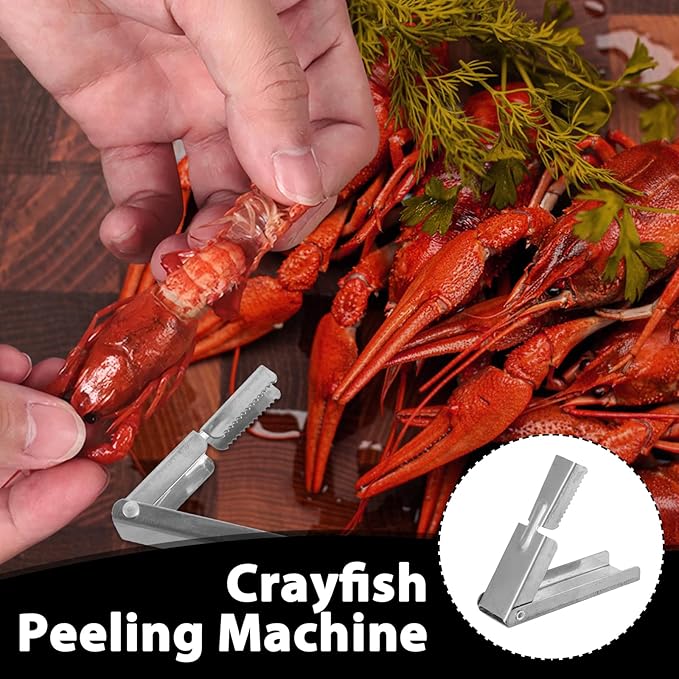 4 Pcs Crawfish Peeler Tool, Stainless Steel Crawfish Tail Remover Tool, Easy to Remove Shrimp Shells, Free Your Hands, Suitable for Family Gatherings, Restaurants.