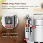 Moongiantgo 2500g Safety Grain Mill Grinder 3700W High-speed Electric Stainless Steel Dry Spice Grinder Pulverizer for Wheat Corn Rice Pepper Herbs Coffee Beans Dried Mushrooms, 110V