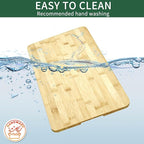 GCQ 17.8" × 10.8" Bamboo Cutting Board for Breville 860BSS 845BSS BOV800XL Smart Oven, Convection Toaster Oven Accessories With Heat-Resistant Non-Skid Silicone Feet,100% Natural Organic Bamboo