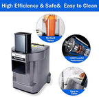 3 in 1 Commercial Vegetable Dicer Chopper,Multifunctional Food Processor, Electric Potato Cutter Automatic Onion Slicer& Shredder with 3 Blades