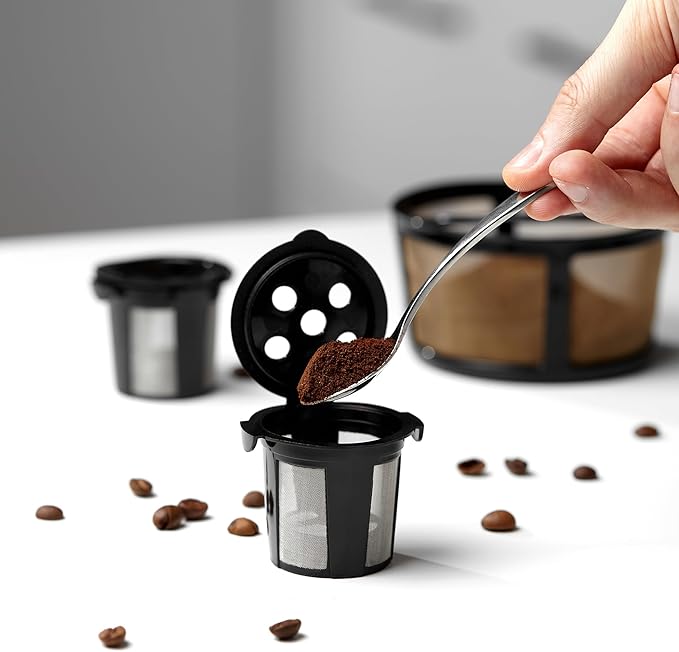 2 Reusable K Cups and Basket Coffee Filter for Keurig K-Duo Hot & Iced Single Serve & Carafe Coffee Maker with MultiStream Technology (Gen 2)