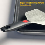 Vovoly Wide Griddle Scraper, 4.3“x4.3'' Smashed Burger Scraper Grill Scraper Spatula Burger Turner - Full Tang Silicon Handle Professional Grade Grill Accessories, Knife Grade Stainless Steel