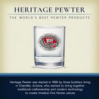 Heritage Pewter Western Kentucky Double Old Fashion | Double Rocks Glass 14 OZ for Liquor | Expertly Crafted Pewter Glass