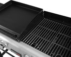 Royal Gourmet GD401C 4-Burner Propane Gas Grill and Griddle Combo with Cover, Griddle Grill Combo with 48,000 BTUs Output for Outdoor Cooking While Camping or Tailgating, Black & Silver