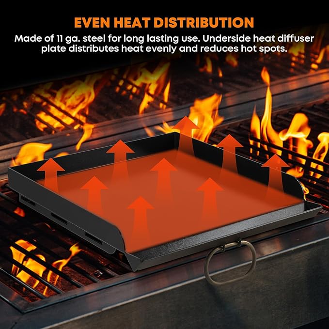 Stanbroil Universal 1-Burner Griddle, Nonstick Flat Top Griddle for Camp Chef and most 16" Deep Camping Stoves, Black