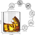 Lowball Drinking Glasses Set of 8 | 12 oz Capacity | Thin And Light Borosilicate Tumblers Can Be used For Drinking Beer, Cocktail, Water,Whiskey,Milk, Coffee, Juices etc | (12 oz)