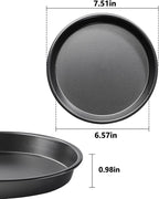 7 inch Pizza pan of 3 Stainless Steel Pizza Plates Non Stick Bakeware Sets Pizza Baking pans Set plates for making cuban pizza