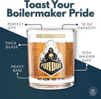 Greenline Goods – University of Purdue Boilermakers College Whiskey Glasses (Set of 2), 10 oz – Full-Color Logo + Campus Map