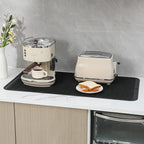 Silicone Dish Drying Mat for Multiple Usage,Easy clean,Eco-friendly,Heat-resistant Silicone Mat for Kitchen Counter or Sink,Refrigerator or Drawer Liner Black 5XL 36inches x 18inches