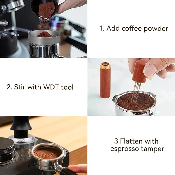 24pcs Espresso Tamper Set, Barista Tools Kit for Coffee Machine, Spring-Loaded 304 Stainless Steel Base 30lbs Coffee Calibrated Tamper Tools for Enjoying cafes Home Office hotels(53mm)