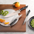 Cangshan ELBERT Series German Steel Forged Starter Knife Sets (Black, 3-Piece)