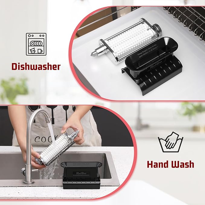 Adjustable Thickness Meat Tenderizer Attachment for Kitchenaid Stand Mixers, Meat Tenderizer Tool, Steak Cuber Processor Accessories for Kitchen aide,Dishwasher Safe