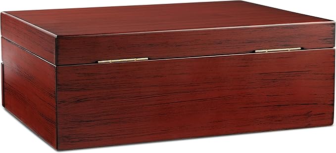 Royalty Art Tarnish-Free Silverware Storage Box with Drawer, 15" x 11" Flatware and Utensil Organizer for Kitchen, Elegant Wooden Décor for Dining Room (Flatware Not Included)