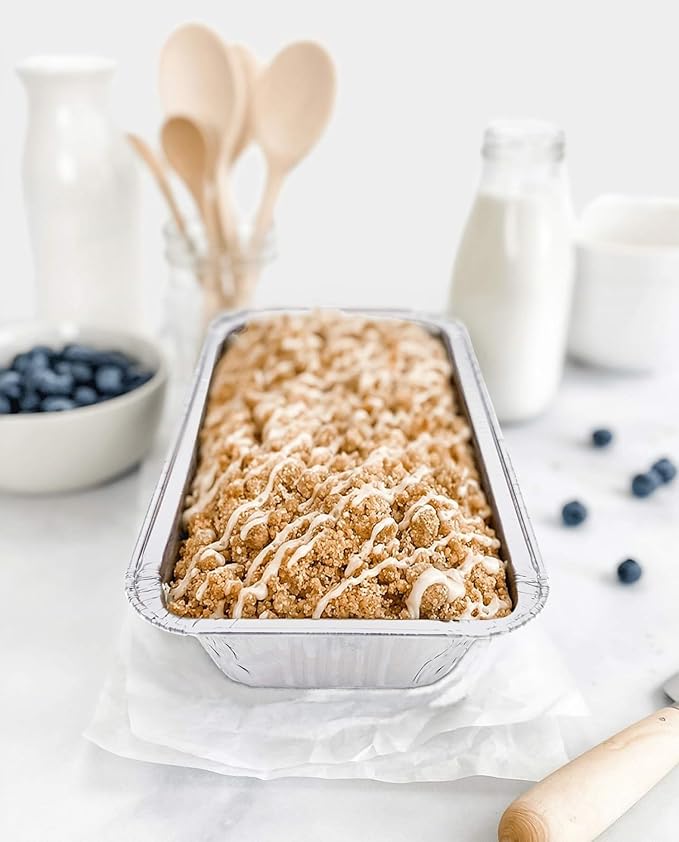 Disposable Mini Loaf Pans with Lids Bakeware Set,1lb, 30 Pack, 6x3.7 Aluminum Foil Bread Pans for Homemade bread, Small Cake Tins, Perfect for Baking Banana Bread, Chease Cake Brownies, etc.