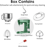 Kitchen in the Box Stand Mixer, 900W 8.5 QT Kitchen Electric Mixer, 10-Speed Large Capacity Tilt-head Food Mixer with Dough Hook, Wire Whip, Flat Beater & Splash Guard (Green)