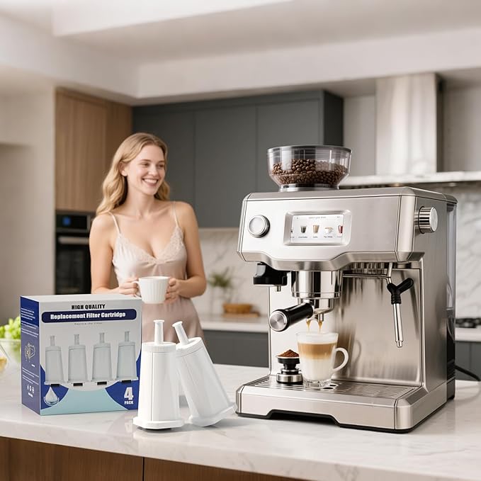 Replacement Water Filter for Breville Espresso Machine Barista Touch Bes880, Barista Pro BES878, Oracle Touch BES990, Oracle BES980, Dual Boiler BES920 Bambino ClaroSwiss Sage, Pack of 6