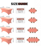 Utopia Kitchen 6FT Spandex Tablecloth [1 Pack, Coral] 200 GSM Stretch, Fitted, Washable and Wrinkle Resistant Table Cloth Rectangle Cover for Trade Shows, Wedding, Parties [72Lx30Wx30H Inch]
