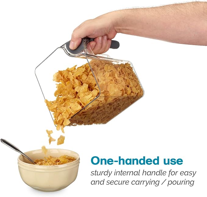 Polder Handle-It Canister, BPA-Free Plastic, Stackable Storage Canister, Air-Tight Food Storage Container, Canister for Kitchen Organization and Storage, 2.75-Quart