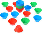 Small 48 Pcs Puto Molder Filipino (2.2" x 1") - Kutsinta Molder for Baking - Puto Mold Cups for Steamer - Filipino Plastic Molds for Desserts in Assorted Colors