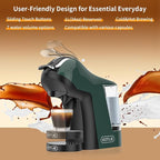 KOTLIE Espresso 5in1 Single Serve Coffee Maker, 19Bar Cappuccino&Latte Maker, Cold&Hot Brewing Coffee Machine for K*cup/NES*presso Original/D*olce G*usto/Ground Coffee/44mm ESE(Dark Green)