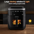 Steam Air Fryer, Non Toxic,12-IN-1 Large Air Fryers with Superior Airflow, Self-cleaning Smart Digital Fryer, Air Fry, Roast, Reheat, Dehydrate, Air Crisp Technology with 420F for Hot,7.5 QT