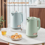 OLEGA Electric Kettle - 1500W Electric Tea Kettle 1.8L Stainless Steel Inner Electric Kettles for Boiling Water Auto Shut Off Boil-Dry Protection Electric Water Kettle for Coffee Tea Green