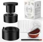 Reusable Vertuo Capsule Kit, for Reusable Nespresso Pods with Making Tools,49 Pcs Aluminum Foil Seal Lids, Holder, Brush, for Refilling Nespresso Vertuo Pods Reusable Vertuoline Pod
