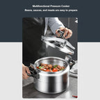 Haofy Large Capacity Pressure Cooker, Aluminum Alloy, Quick Cooking, Anti Stick Coating, Safety Design, Thickened, Commercial Household Use (9L)