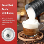 Milk Frother, Paris Rhône 4-in-1 Milk Steamer and Frother, Hot & Cold Foam Milk Warmer with Temperature Control, Auto Shut-Off Frothers for Coffee, Latte, Cappuccino, Macchiato