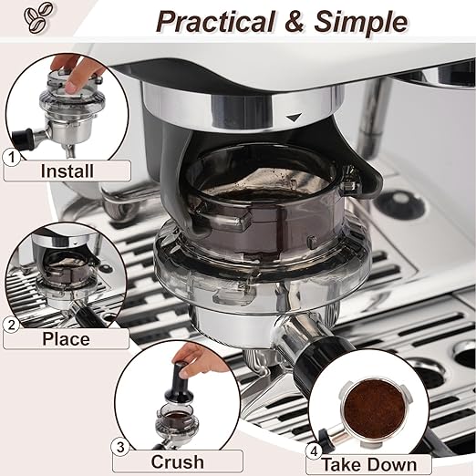 54mm Dosing Funnel Compatible with Breville Barista and Bambino Espresso Machines, Espresso Dosing Tools No Coffee Grounds Spill Over