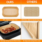 Air Fryer Liners Ninja Accessories,Air Fryer Liners Disposable Paper Air Fryer Parchment Paper Liners Rectangular Air Fryer Accessories Baking Paper (125PCS for Ninja XL)