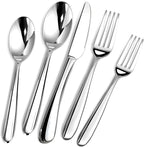 Heavy Duty Silverware Set for 12, 60 Piece Premium Stainless Steel Flatware Utensils Cutlery Set Including Steak Knife Fork and Spoon, Dishwasher Safe, Gift Package for Wedding Housewarming