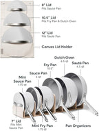 Caraway Deluxe Nonstick Ceramic Cookware Set (16 Piece) Pots, Frying Pans, Lids and Kitchen Storage - PFAS & PFOA Free - Oven Safe Ceramic Pan Set & Compatible with All Stovetops - Gray