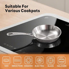 Macevia Mini 0.12QT Sauce Pan, 18/10 Stainless Steel Pans, Small Pot Butter Warmer With Handle, 3 Ply Stainless Frying Pans For Home Kitchen - 4 Inch