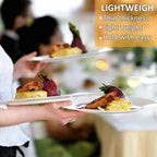 Melamine Dinner Plates,Round,Wide Side, Deep Plate,White,10 Inches,Set of 6,PYW-10-06