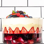 190oz Extra Large Glass Trifle Bowl with Lid, Modern Design Clear Glass Round Dessert Centerpiece Serving Bowl for Laying Ice Cream Cakes, Salad, Fruit, Microwave & Dishwasher Safe