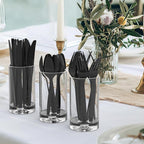 360 Count Extra Heavy Duty Black Plastic Knives Disposable, BPA-Free, Heat Resistant, Solid and Durable Disposable Knives Bulk, Premium Plastic Knives heavy duty for Party Supply