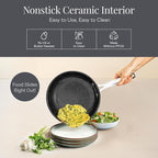 Granitestone 20 Pc Ceramic Cookware Set Nonstick, Complete Pots and Pans Set Non Stick for Kitchen with Bakeware, Cooking Utensils & Steamer, Non Toxic Made Without PFOA PFOS, Oven & Dishwasher Safe