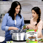 ECOOPTS Slow Cooker Liners Disposable Cooking Bags Large Size Pot Liners Fit 4QT to 8.5QT Suitable for Oval & Round Pot (10 BAGS)