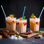 Mudder 100 Pieces Disposable Plastic Round Top Crystal Swizzle Sticks (Gradient Blue)