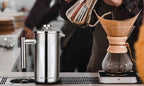 Insulated French Press Coffee Maker Stainless Steel Double-Wall Metal 3 Level Filtration System, Rust-Free Dishwasher Safe