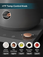 Electric Kettles, Gooseneck Electric Kettle, ±1℉ Temperature Control, Stainless Steel Inner, Quick Heating, for Pour Over Coffee, Brew Tea, Boil Hot Water, 0.9L Dark Grey