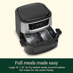 Cuisinart Air Fryer, 9-Quart Basket Large Fryer with 6 Cooking Functions to Air Fry, Roast, Bake, Broil, Keep Warm, and Dehydrate, 6 Airfryer Presets, Dishwasher-Safe Parts, AIR-220, Stainless Steel