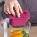 CURTA 2 Pack 2 Liters/68 oz Plastic Square Pitcher with Lid & Handle for Kitchen,ICED JUICE and Coffee Carafe Beverage Serveware, Acrylic Water Jug for Hot/Cold Drinks&lemonade