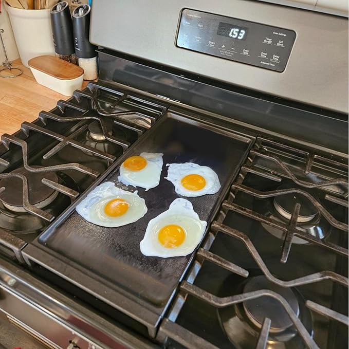 DcYourHome WB31X24738 Cast Iron Griddle for GE Stove Cooktop AP5986291 WB31X24998, Stove Griddle Replacement Parts for ge Appliance Gas Range JGS760SP4SS JGB660SP1SS JGBS66REKSS,Stove Top Center Plate